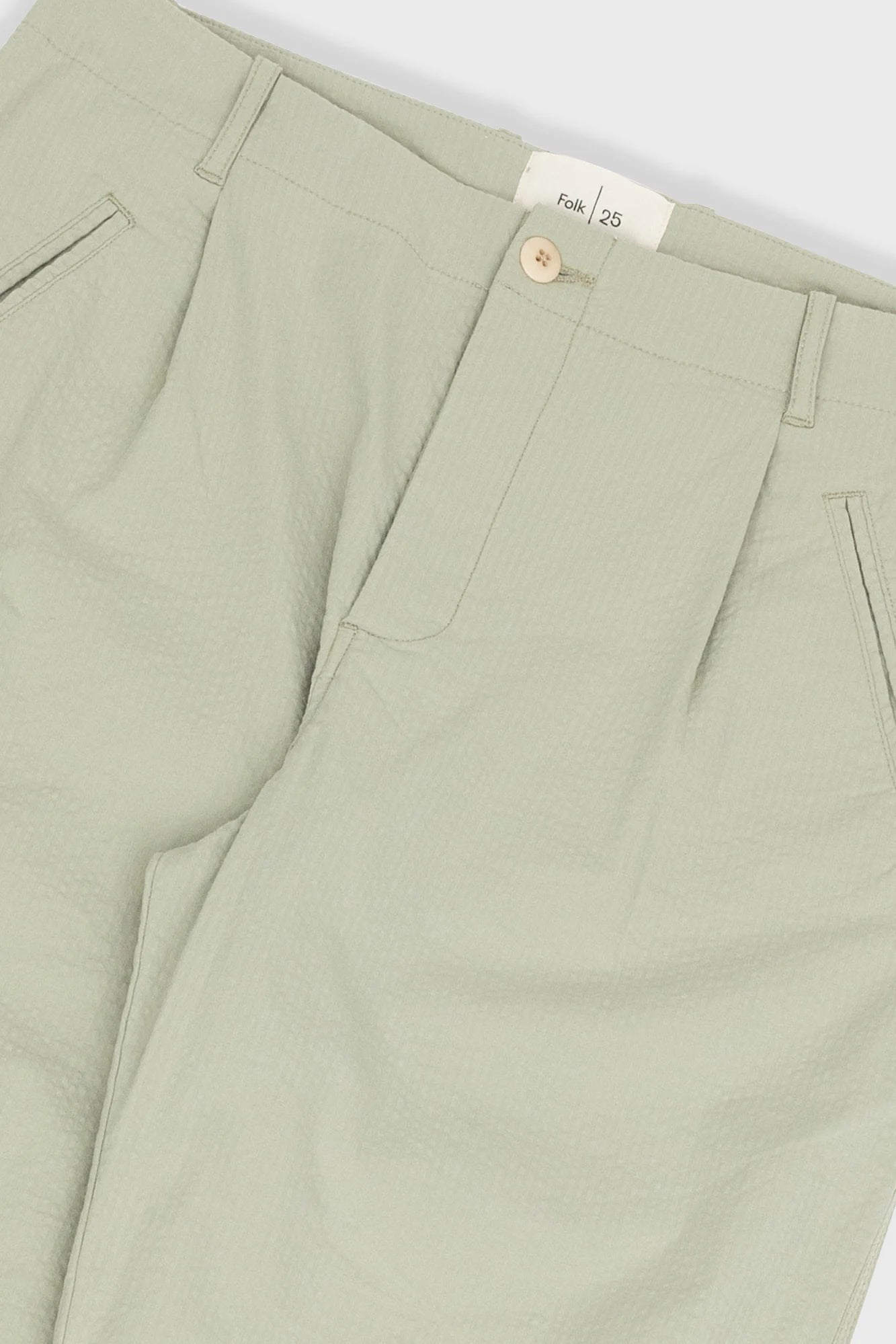 Assembly Trousers - Light Sage Seersucker