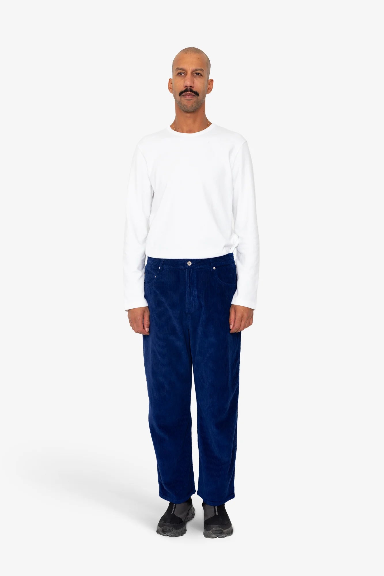 Barrel Leg Jean - Rich Navy Chunky Cord