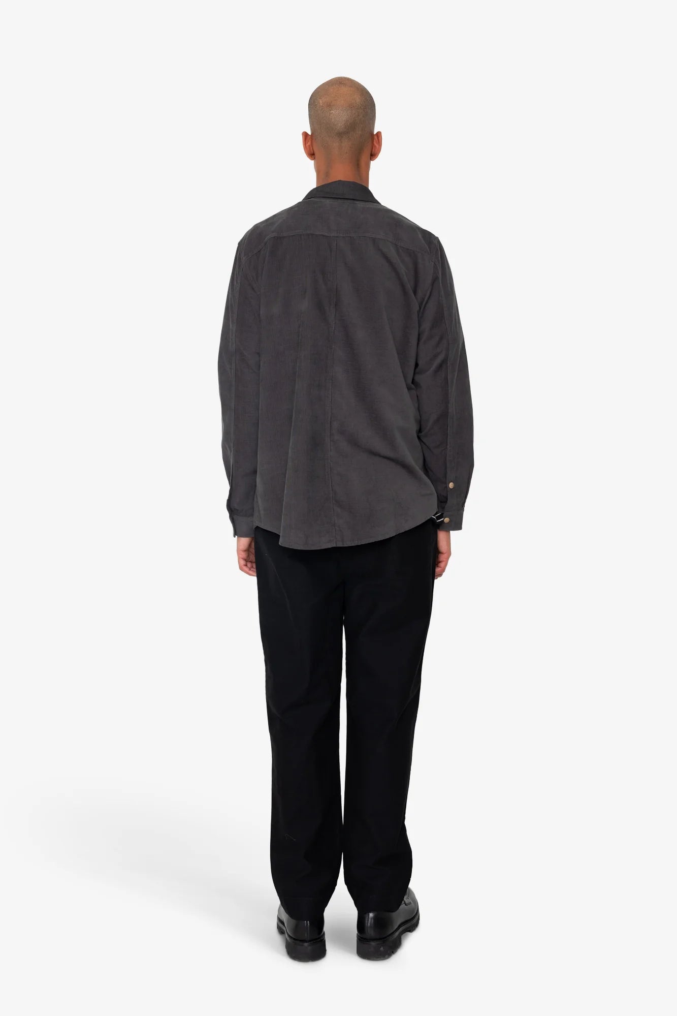 Direction Babycord Shirt - Charcoal