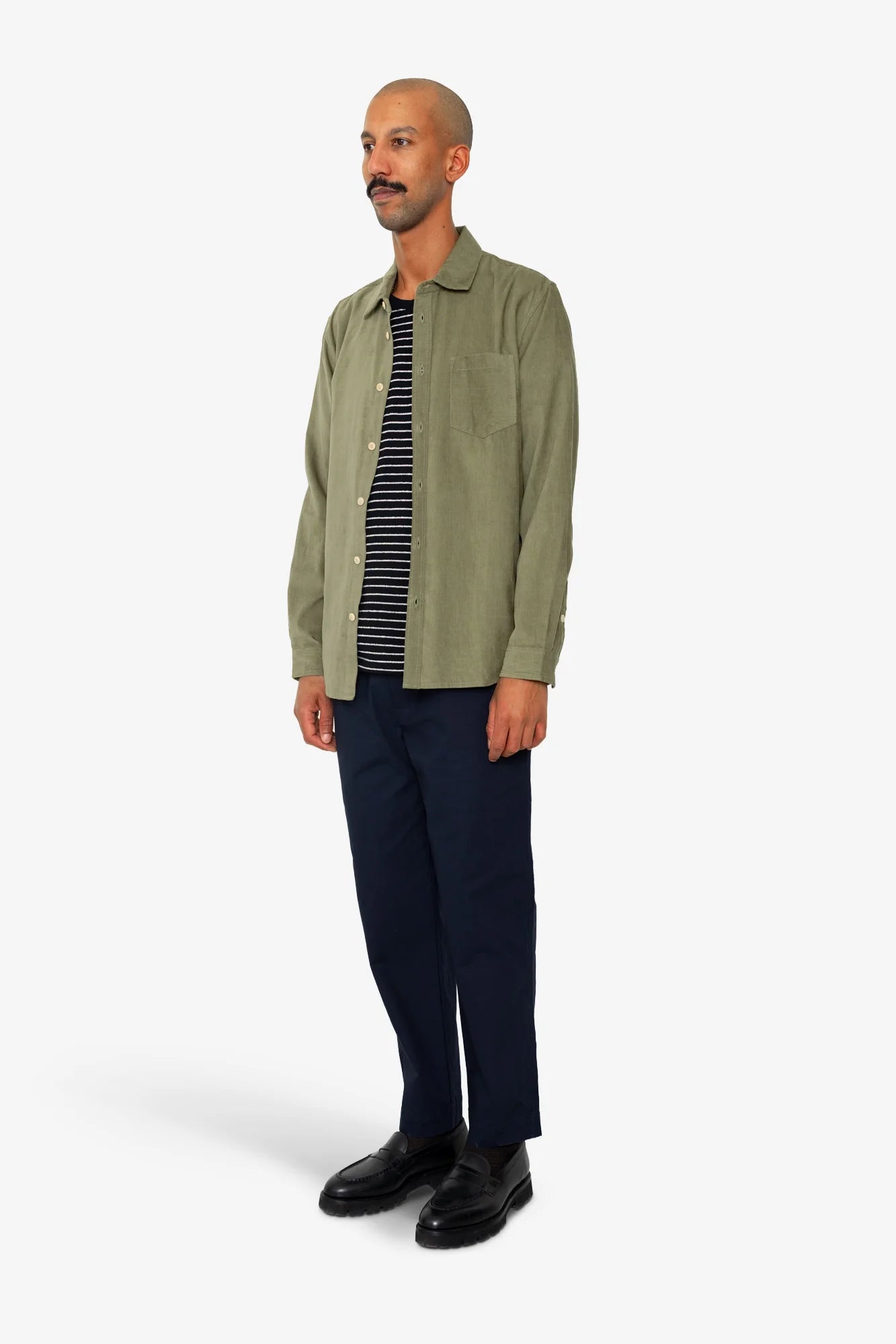 Direction Babycord Shirt - Olive