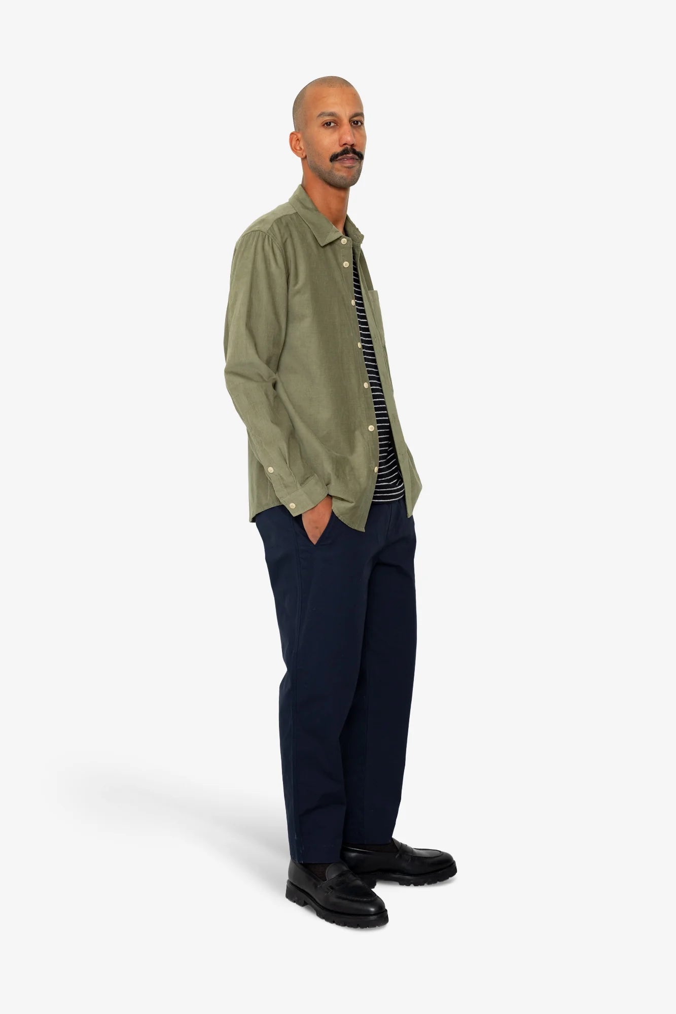Direction Babycord Shirt - Olive