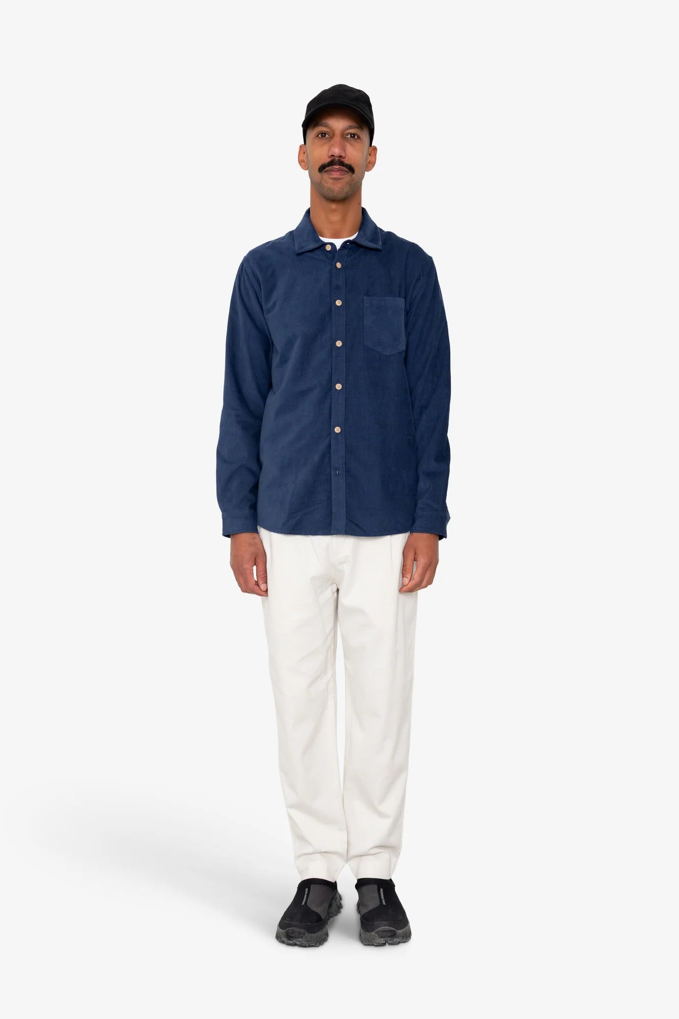 Direction Babycord Shirt - Washed Ink