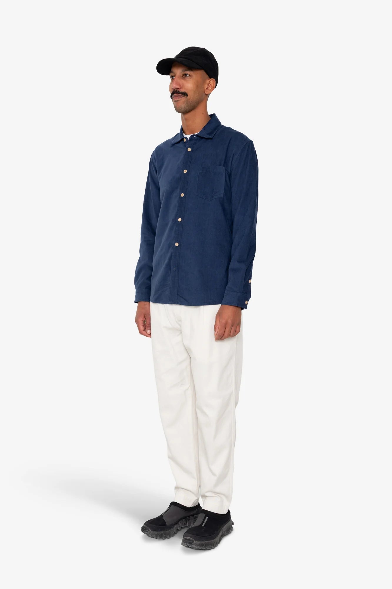 Direction Babycord Shirt - Washed Ink