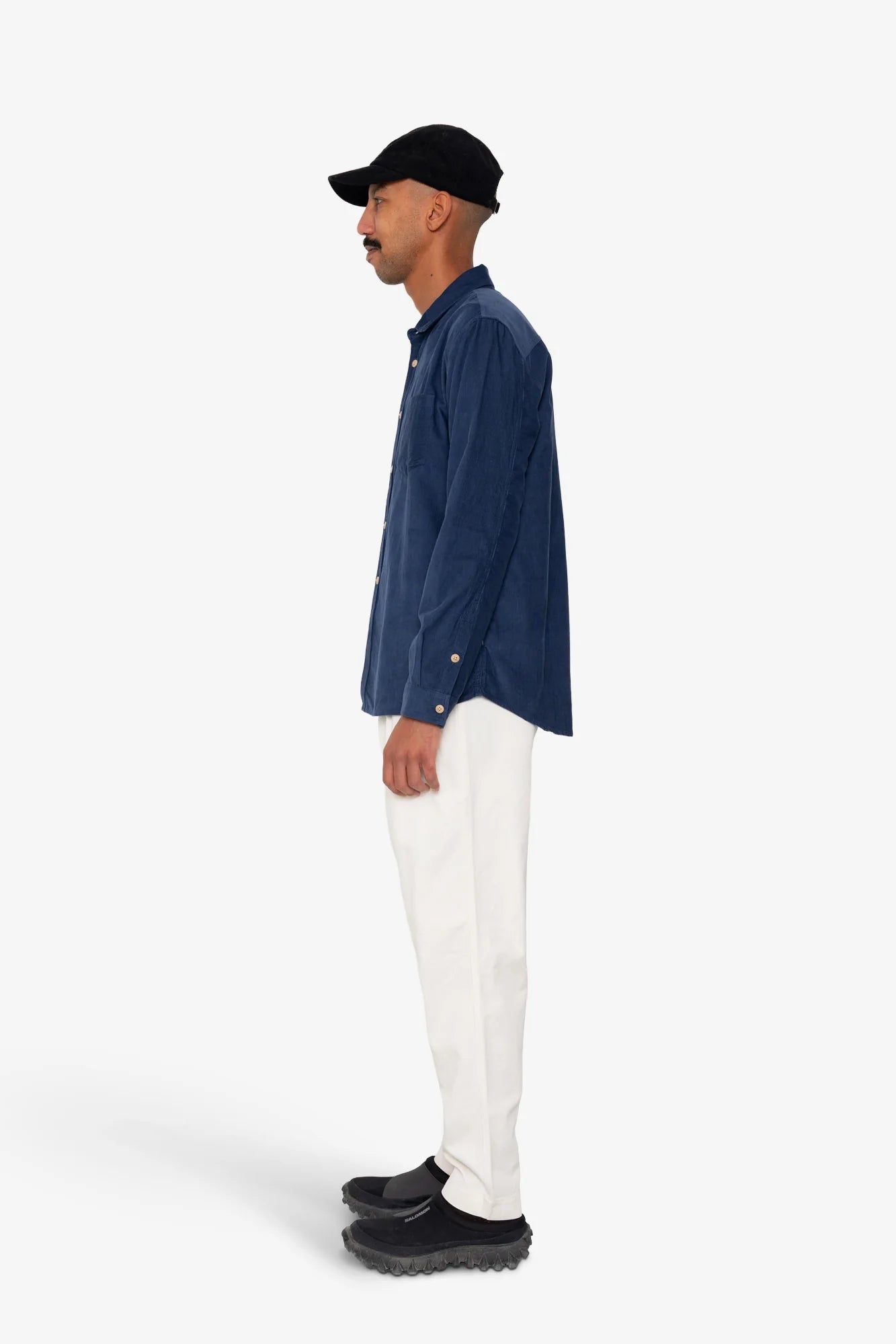 Direction Babycord Shirt - Washed Ink