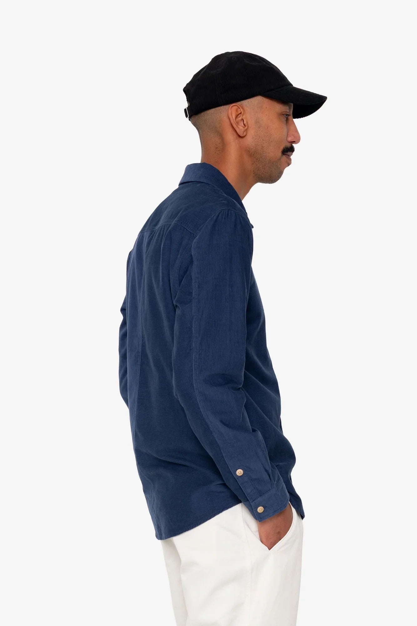 Direction Babycord Shirt - Washed Ink