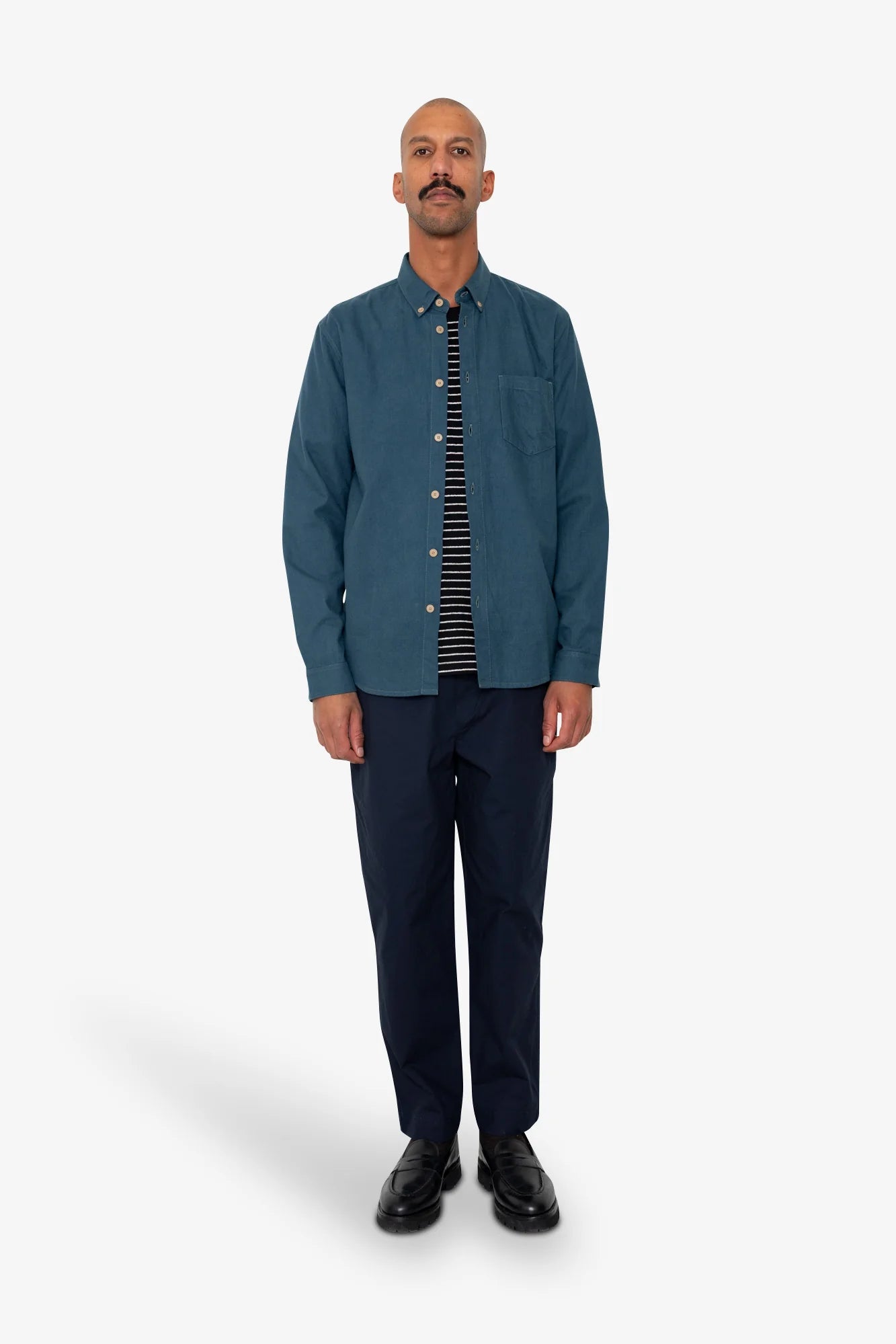 Relaxed Fit Shirt - Storm Blue Flannel