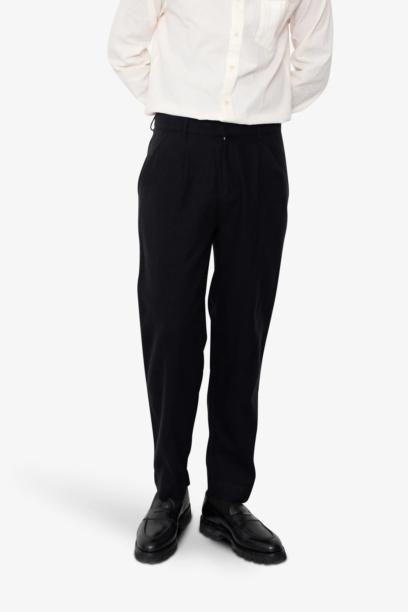 Signal Pant - Soft Black Brushed Stripe