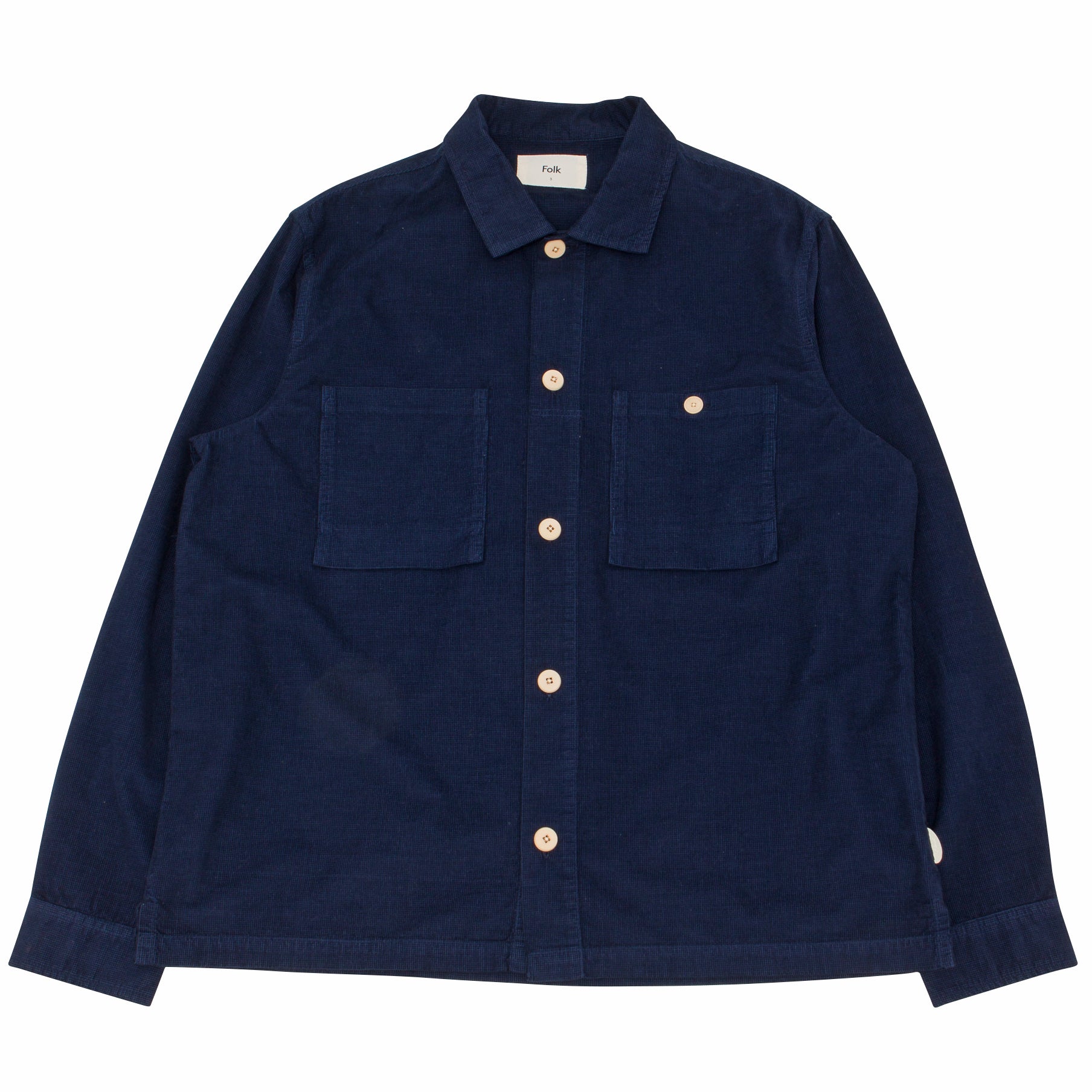 Patch Overshirt - Indigo Blue Microcheck Cord