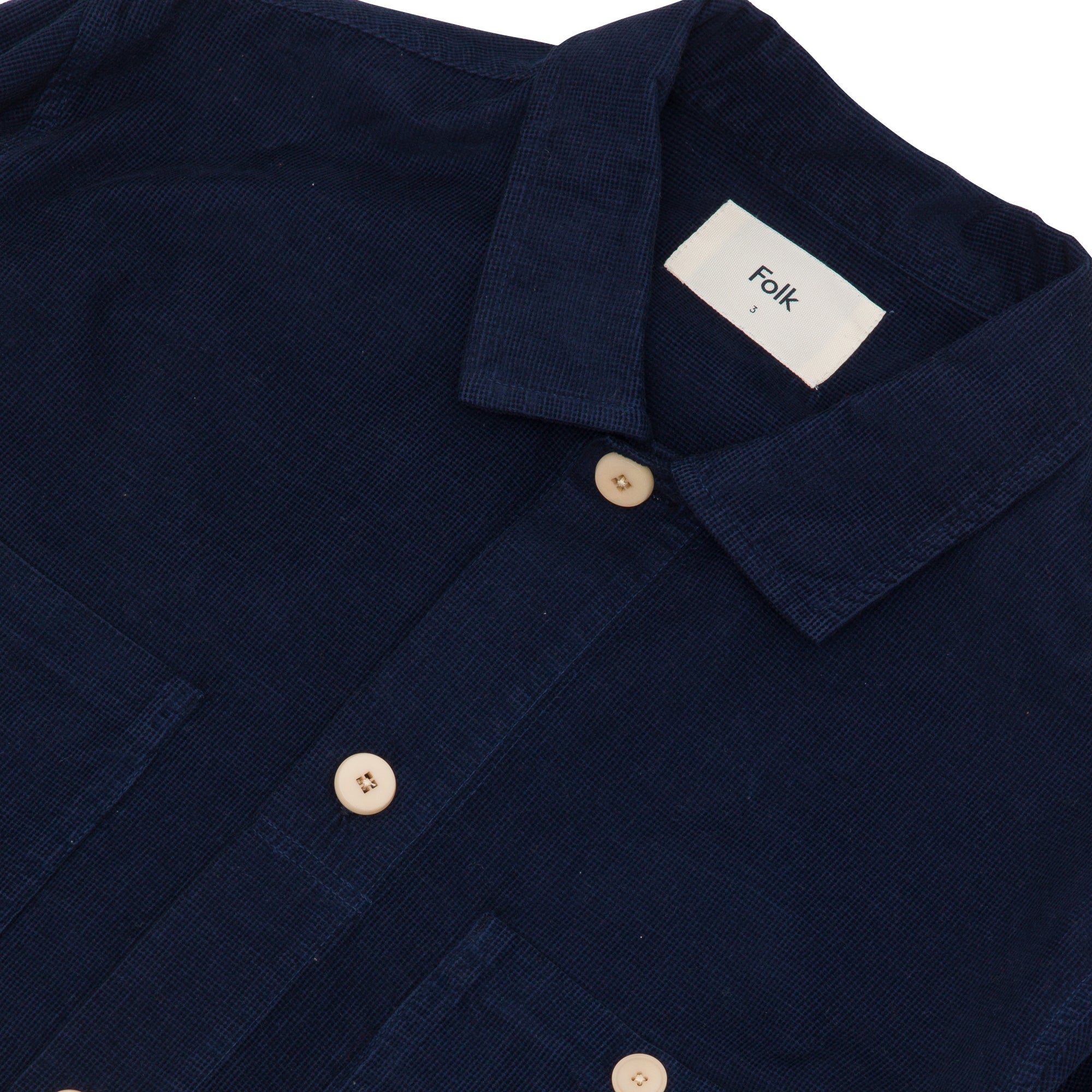 Patch Overshirt - Indigo Blue Microcheck Cord