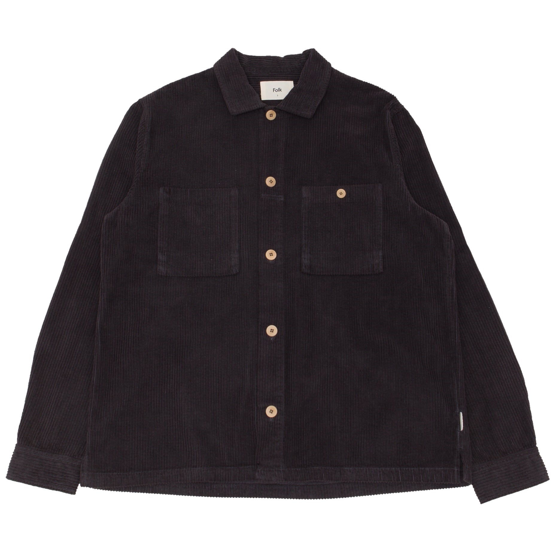 Patch Overshirt - Soft Black Heavy Cord