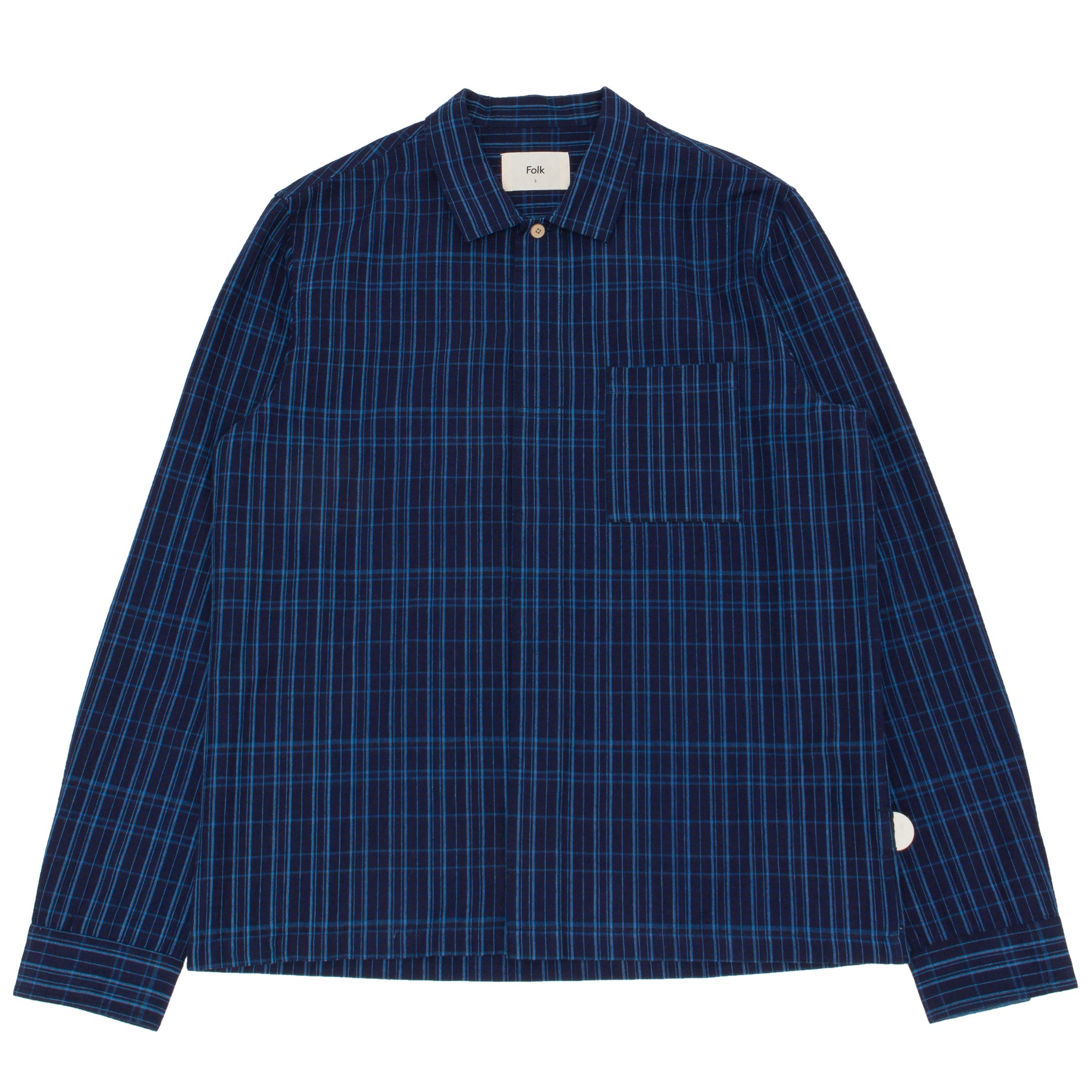 Patch Overshirt - Navy Check Cord