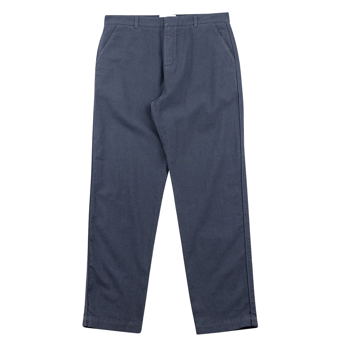Fixed Waistband Cotton Linen Trouser - Charcoal