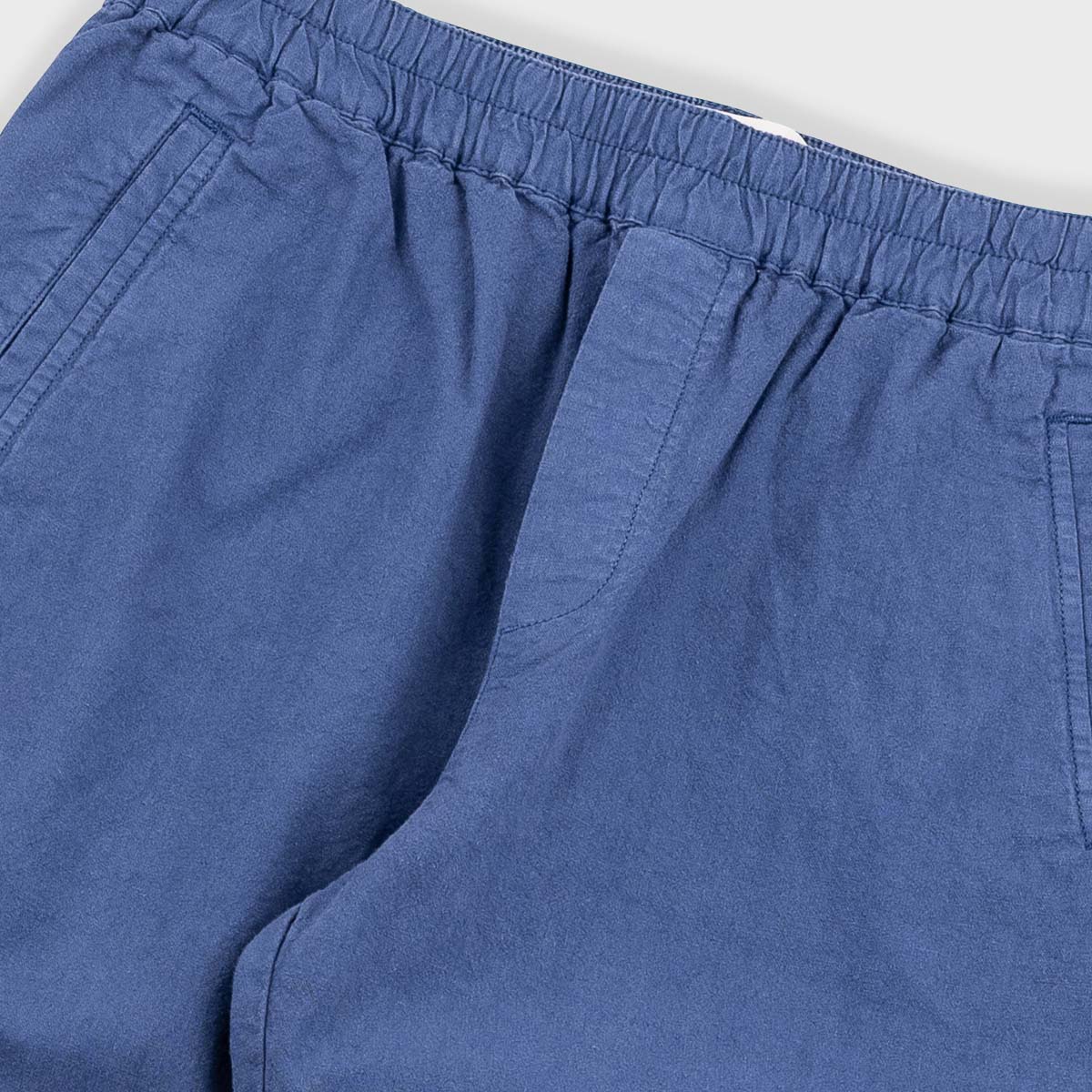 Cotton Linen Trouser - Drawcord Waistband - Woad