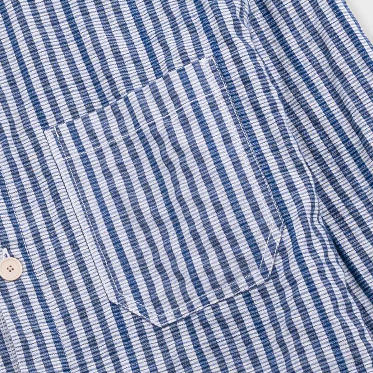 Easy Fit Shirt - Indigo Crinkle Mini Check