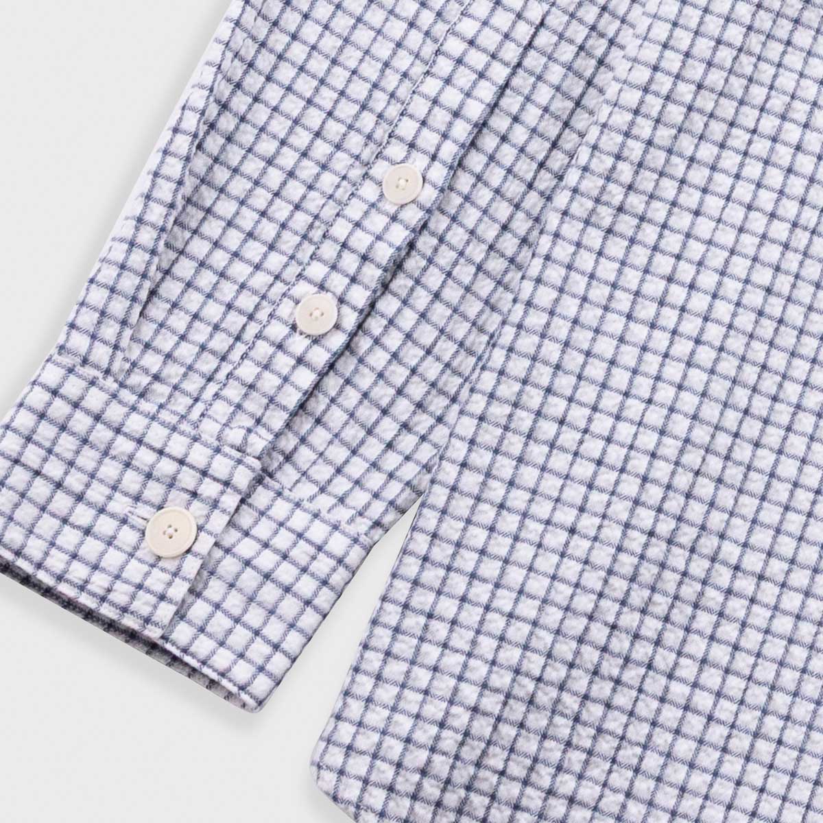 Easy Fit Shirt - Soft Blue Mini Check