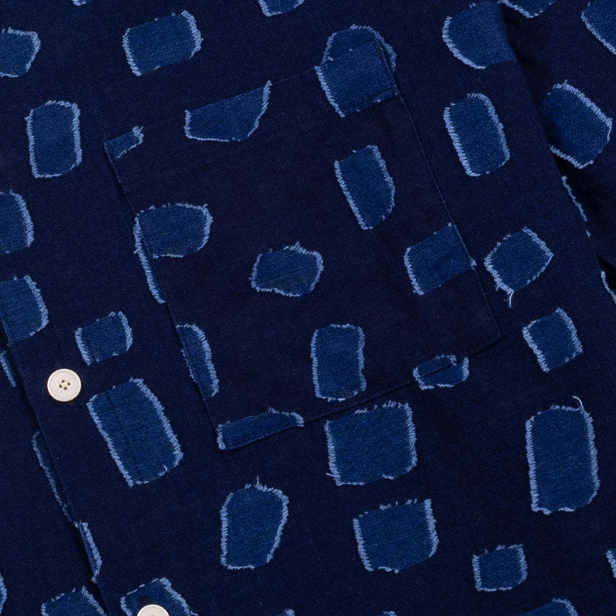 Gabe Shirt - Indigo Irregular Dot