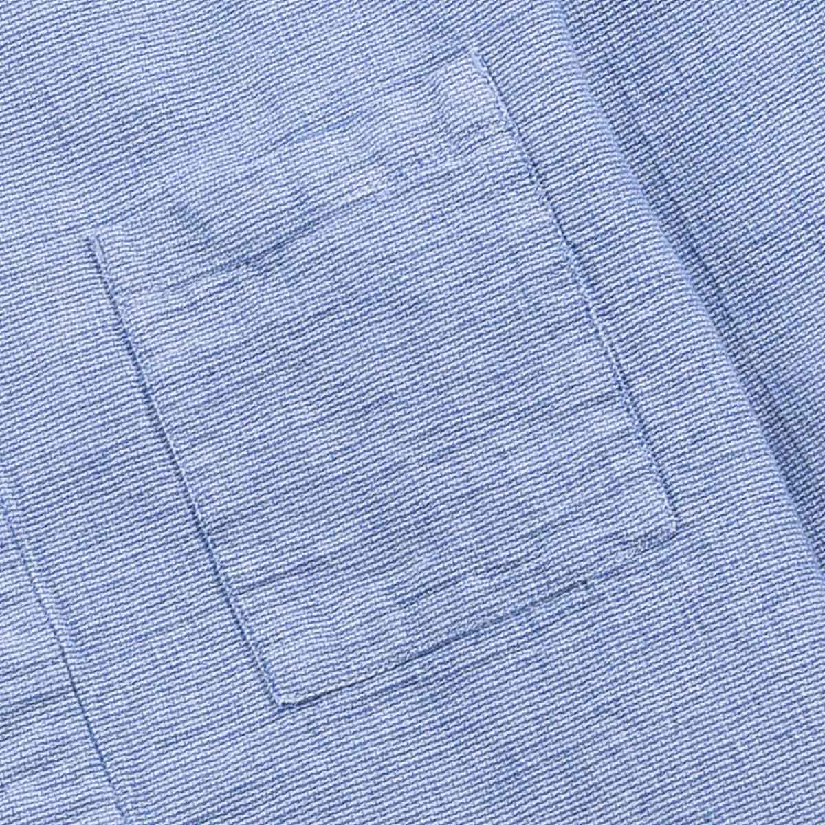 Patch Shirt - Light Indigo Basketweave