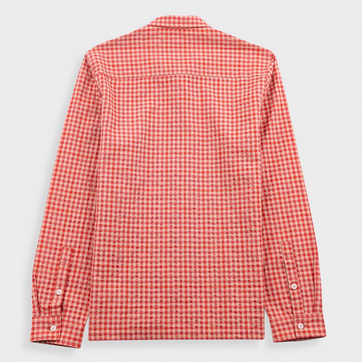 Patch Shirt - Red Oxide Textured Check