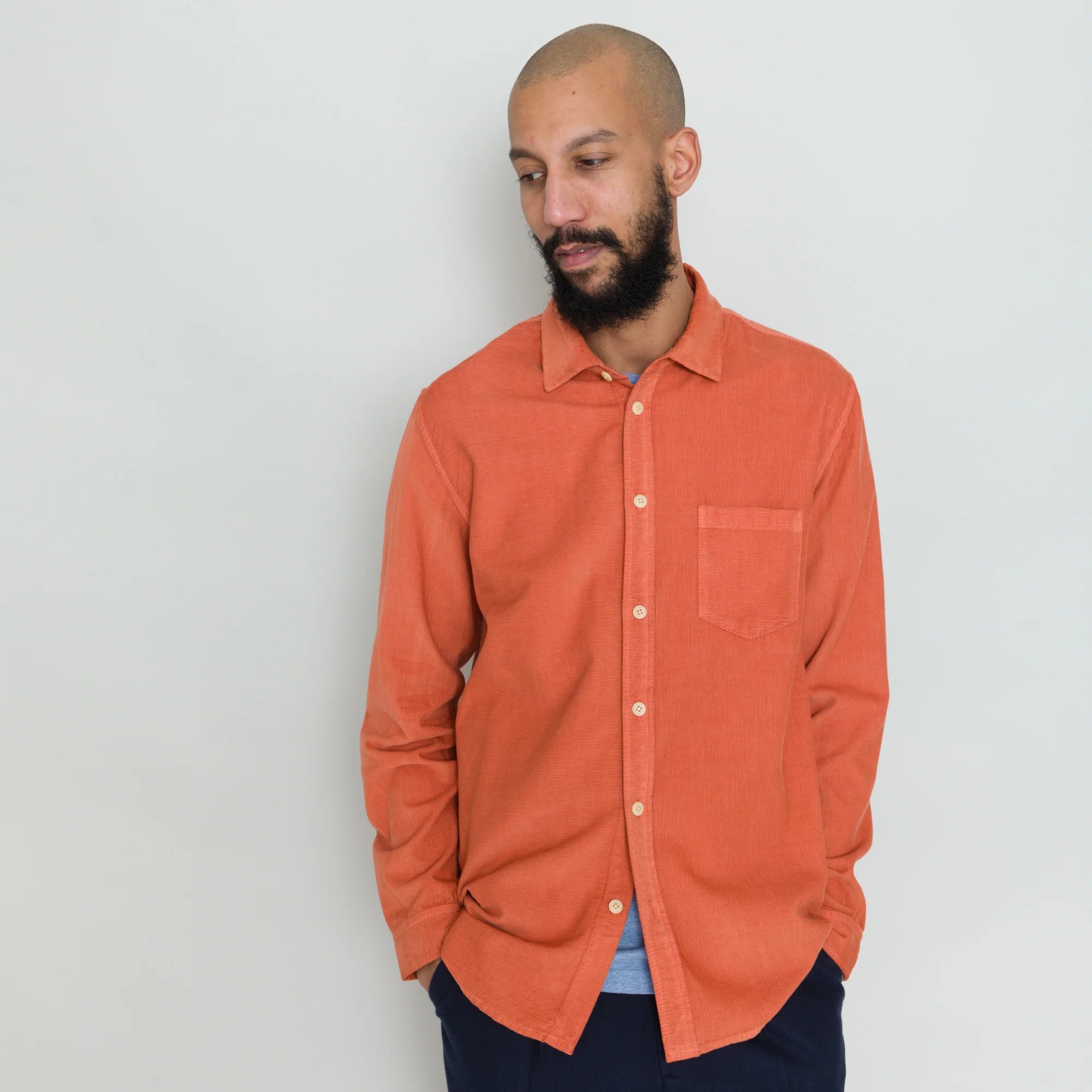 Direction Babycord Shirt - Rust