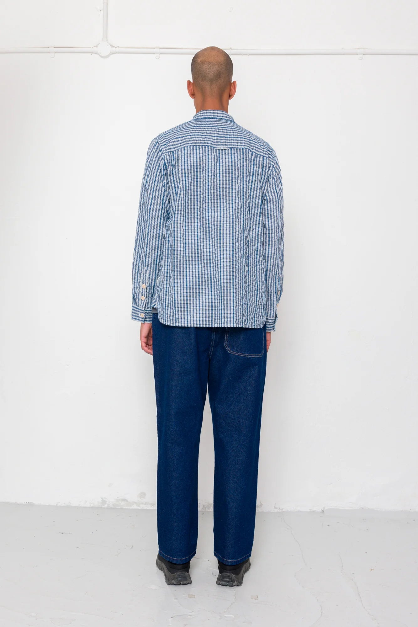 Easy Fit Shirt - Indigo Crinkle Mini Check