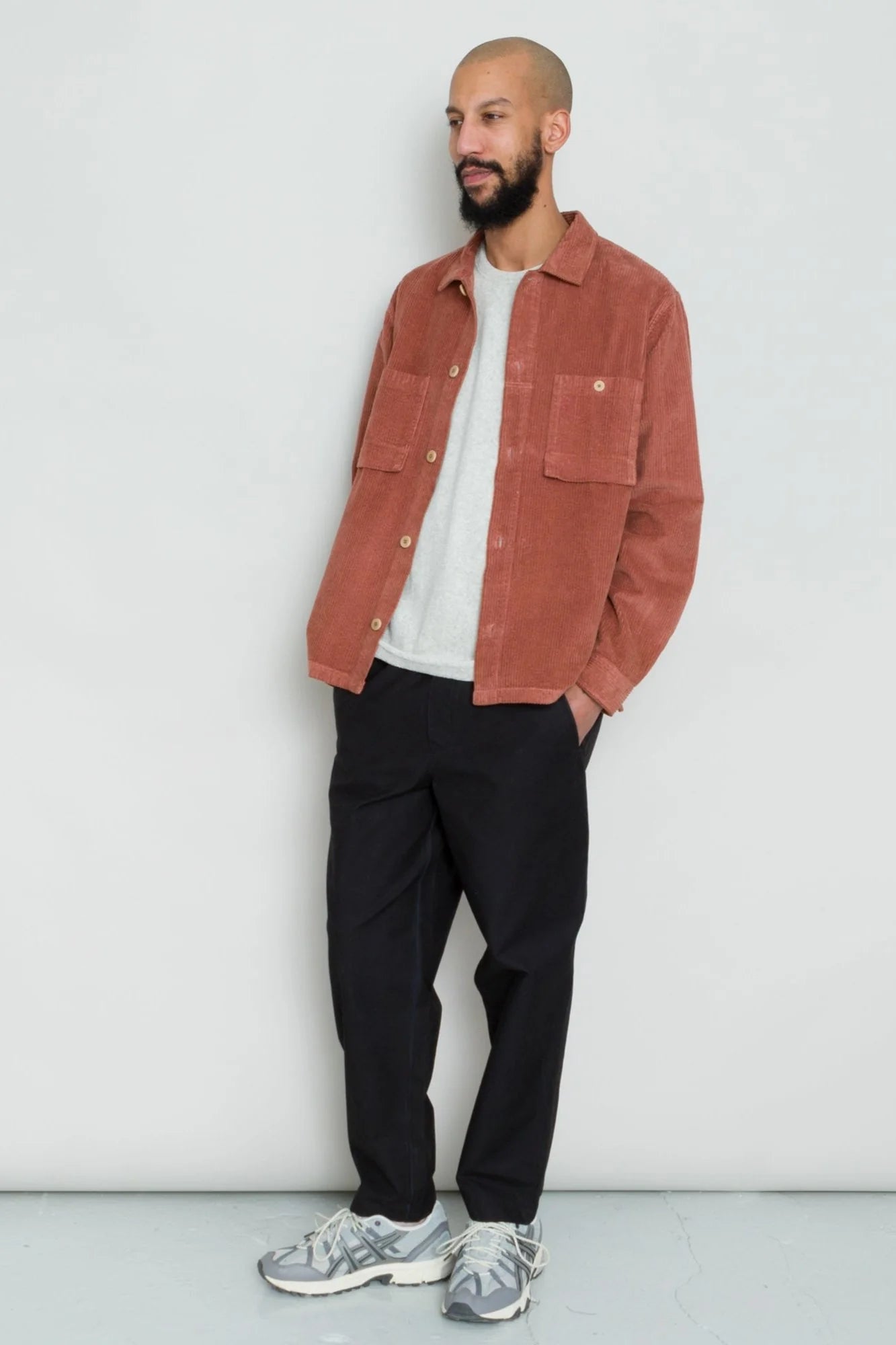 Patch Overshirt - Dark Rust Heavy Cord