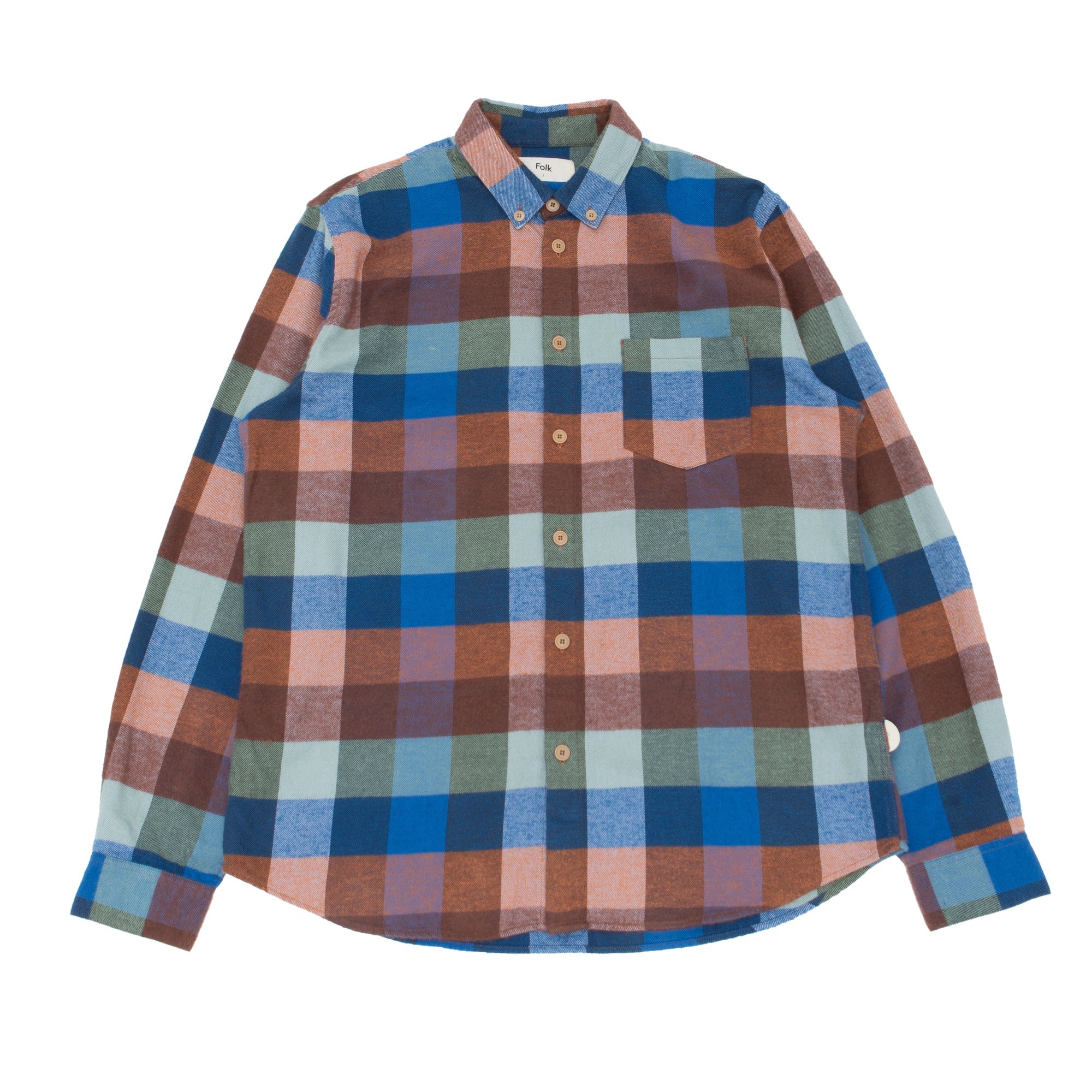 Relaxed Fit Shirt - Rust Navy Mix