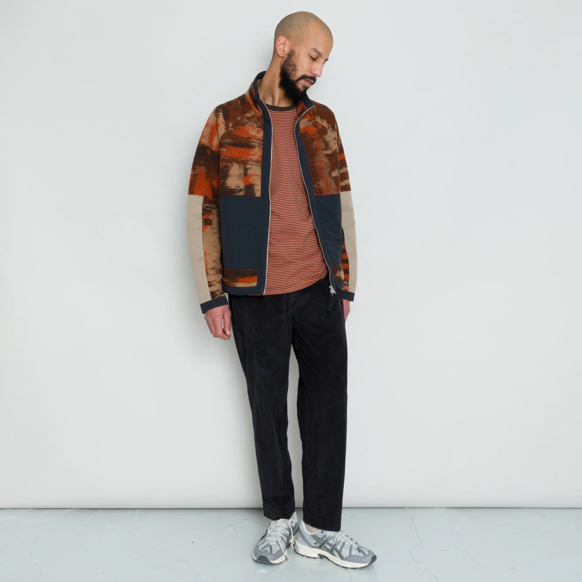 Signal Fleece Jacket - Rust Multi Jacquard