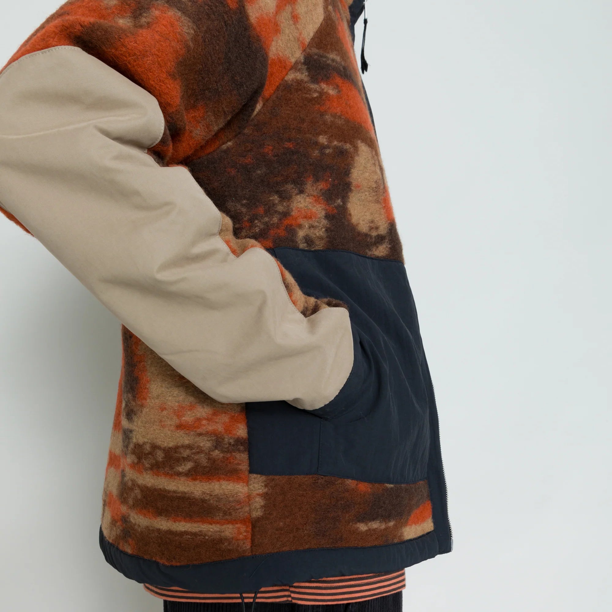 Signal Fleece Jacket - Rust Multi Jacquard