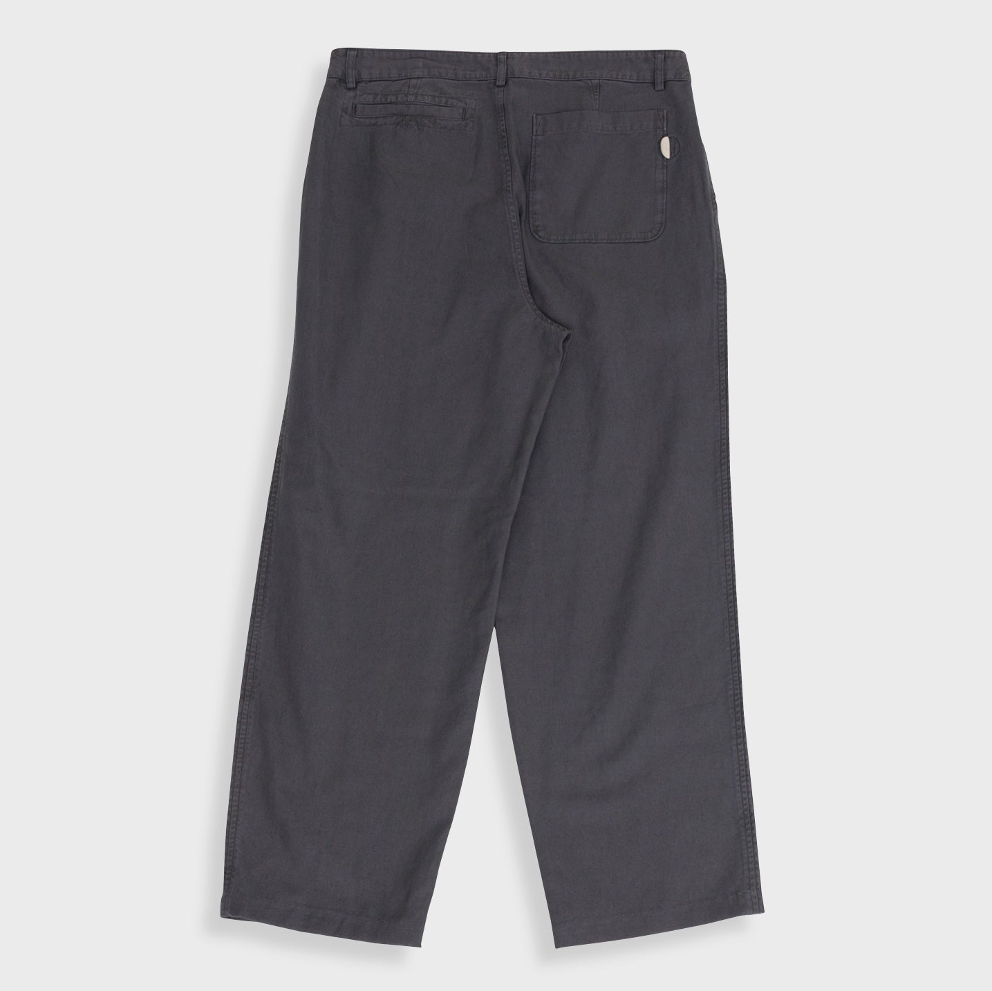 Wide Fit Trouser - Charcoal Hemp Canvas