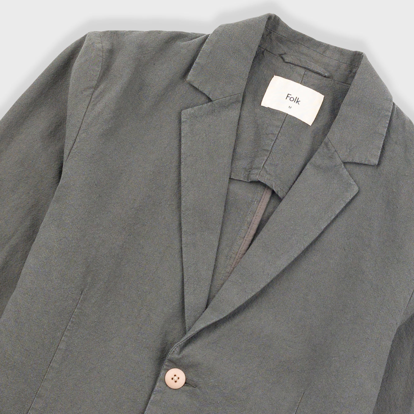 Cotton Linen Blazer - Dark Sage