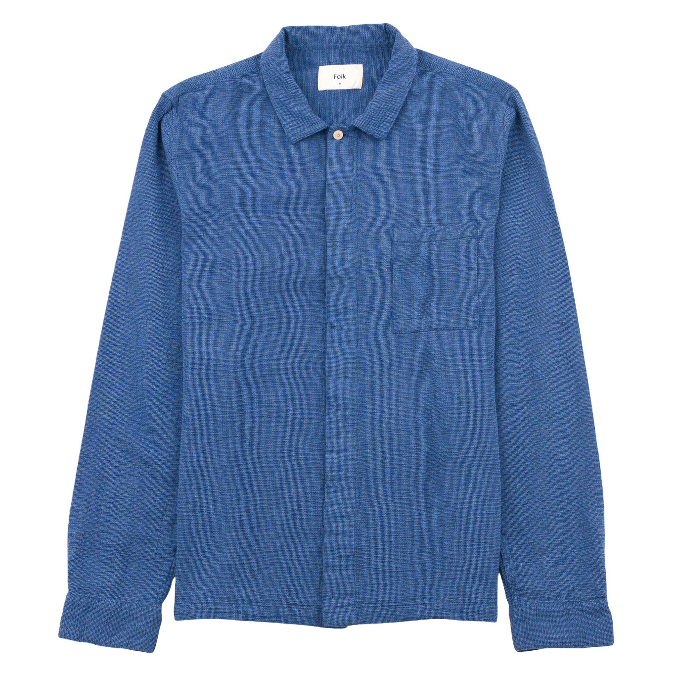 Patch Shirt - Indigo Basketweave