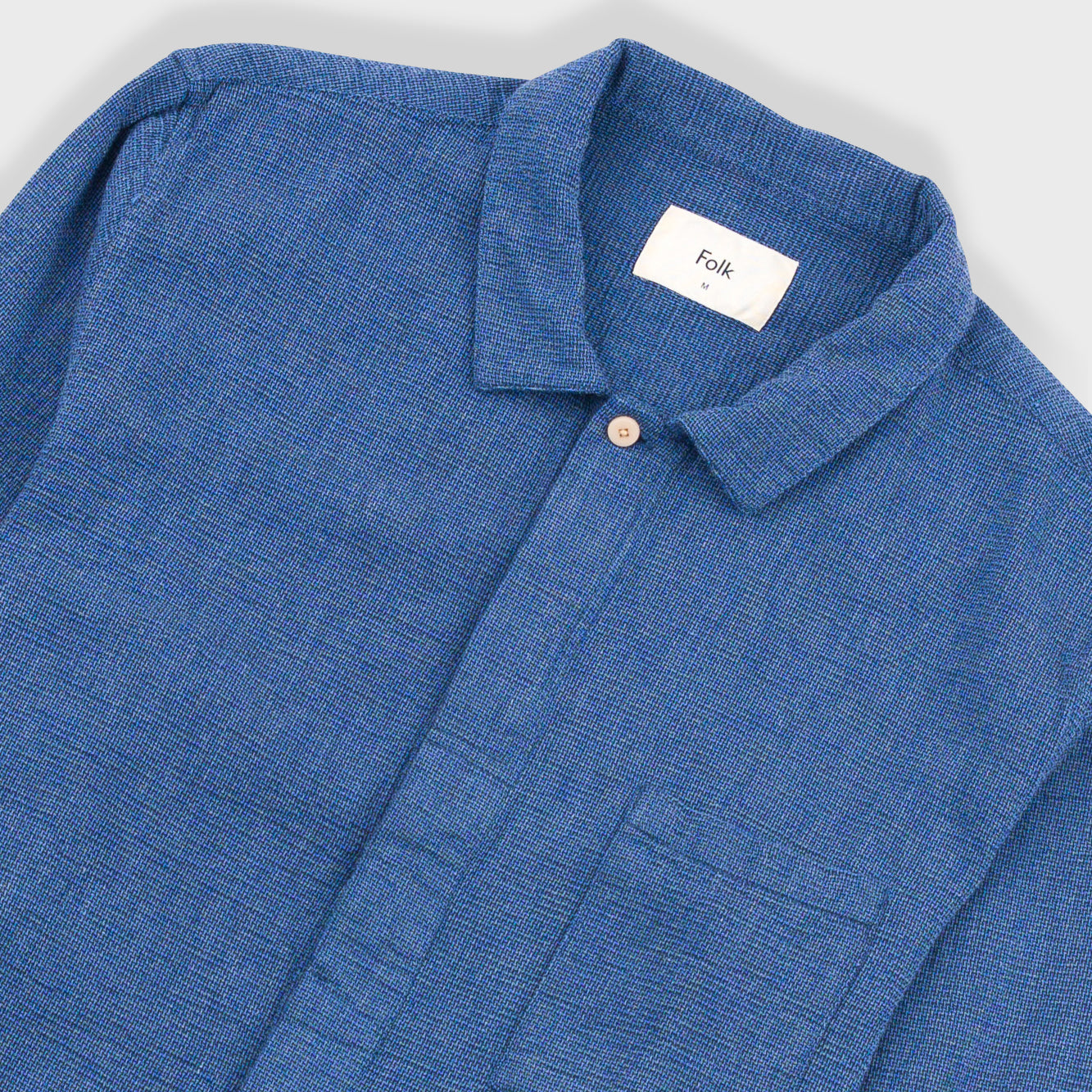 Patch Shirt - Indigo Basketweave