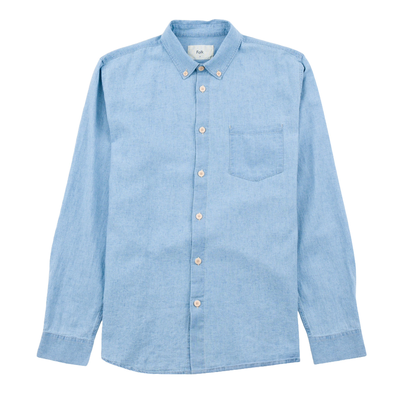 Relaxed Fit Shirt - Indigo Microcheck