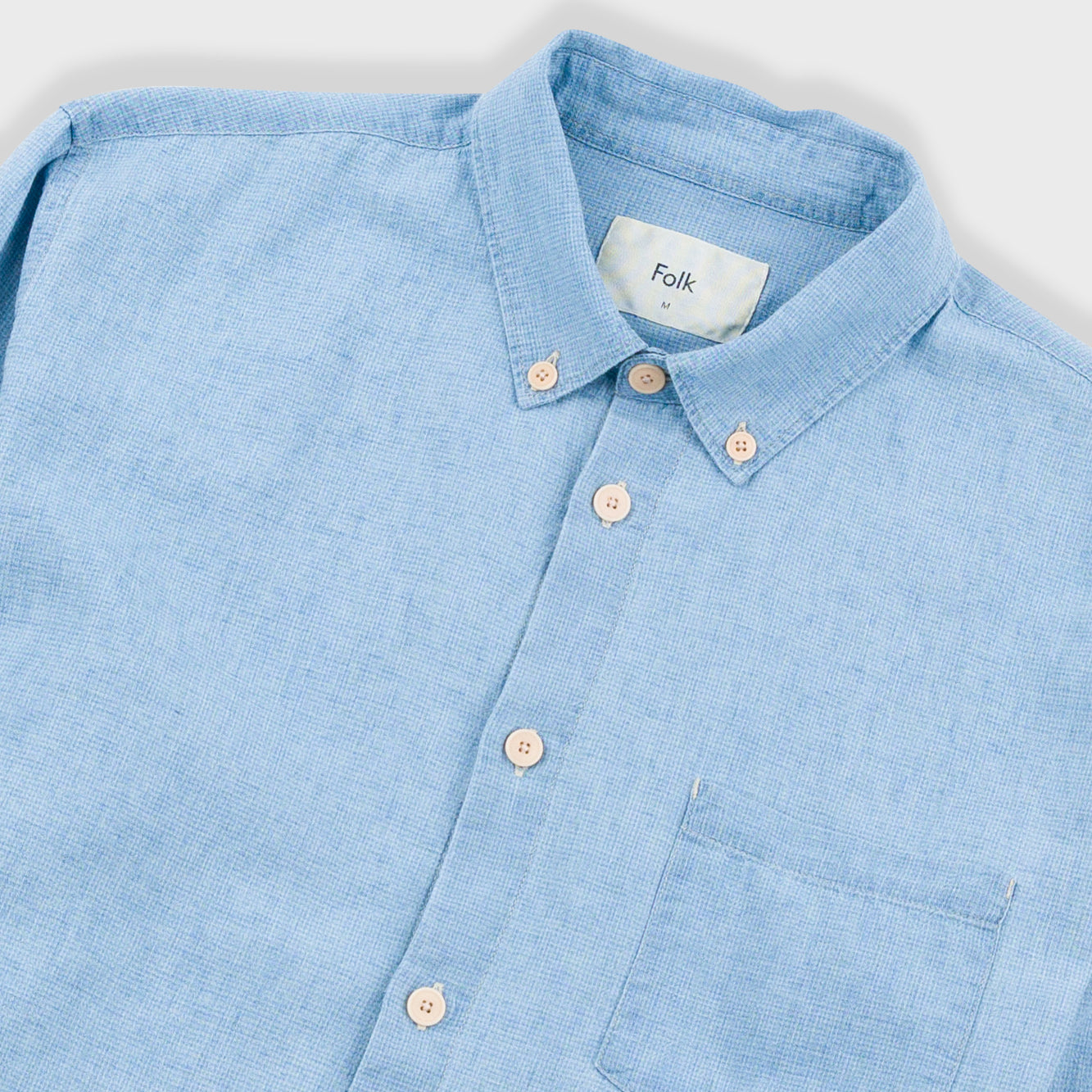 Relaxed Fit Shirt - Indigo Microcheck