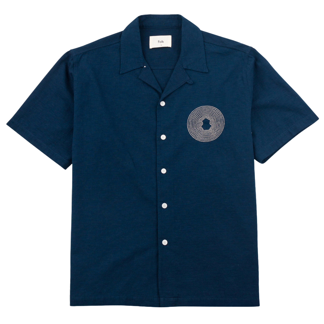 Relaxed Soft Collar Shirt - Navy