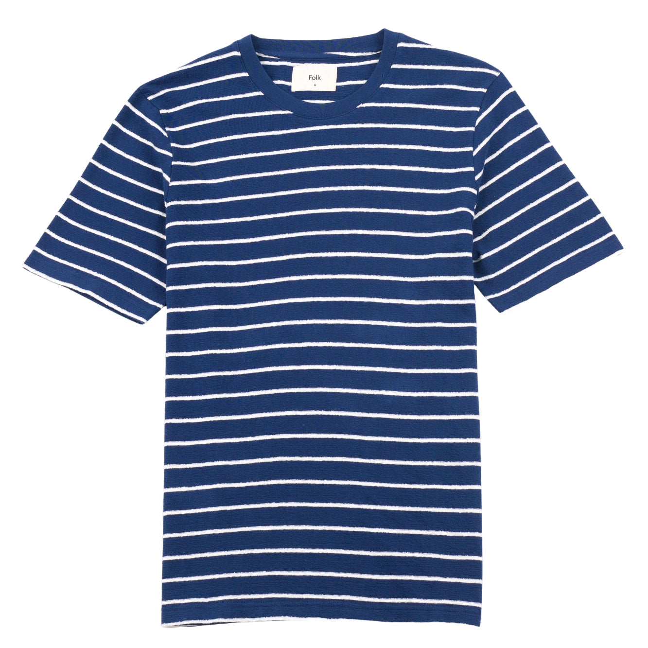 Textured Stripe Tee - Soft Blue/Ecru