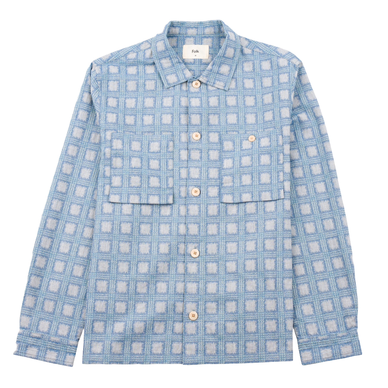 Patch Overshirt - Blue Tile Tapestry