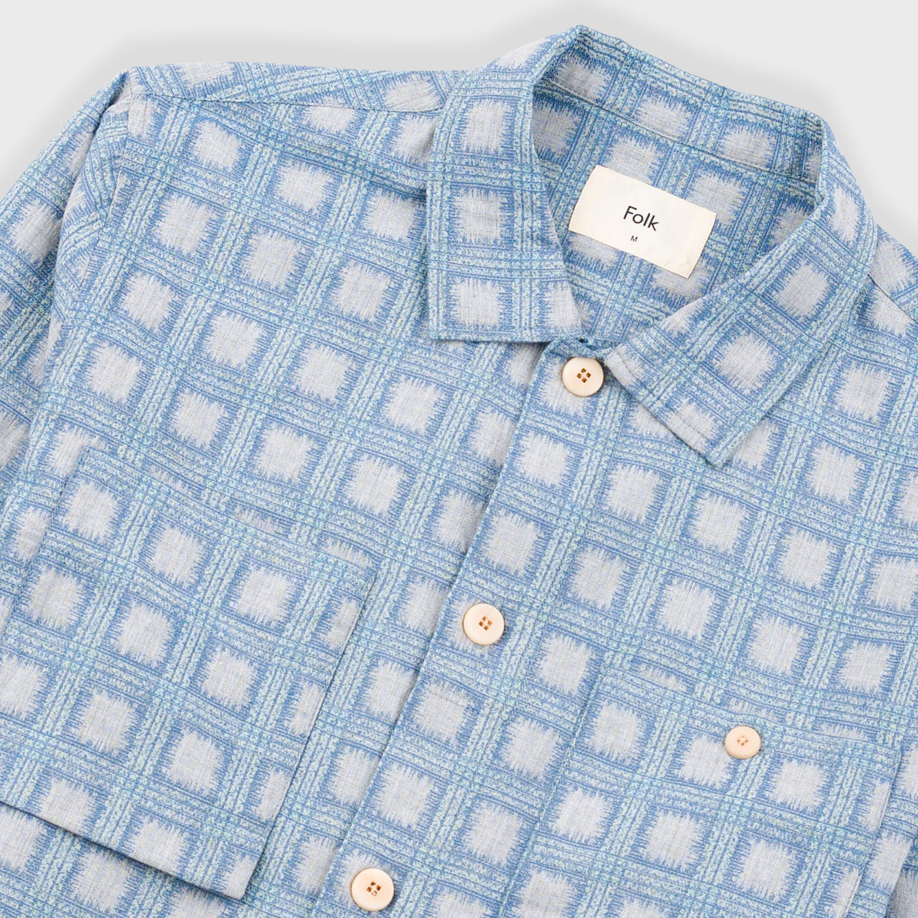 Patch Overshirt - Blue Tile Tapestry