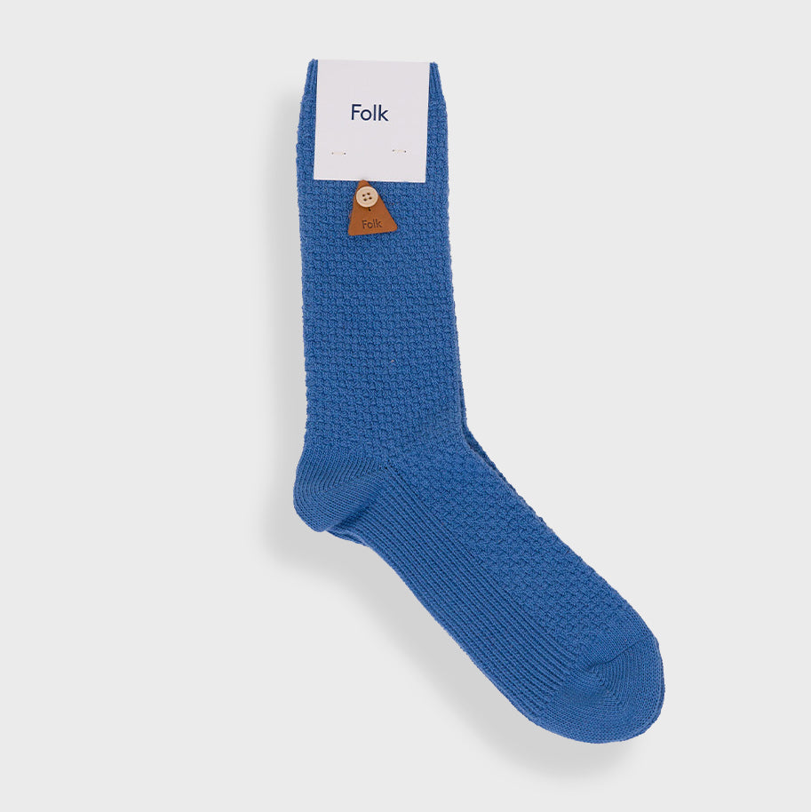 Waffle Socks - Soft Blue