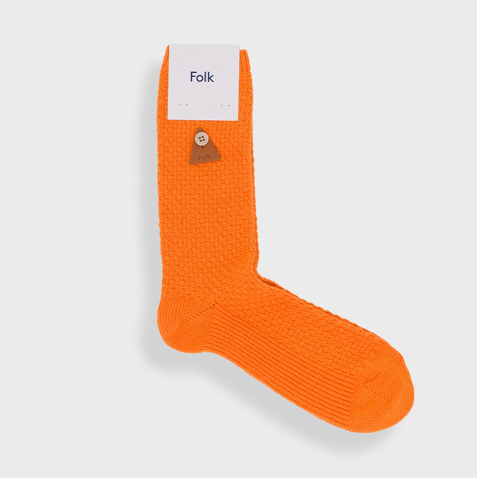 Waffle Socks - Orange