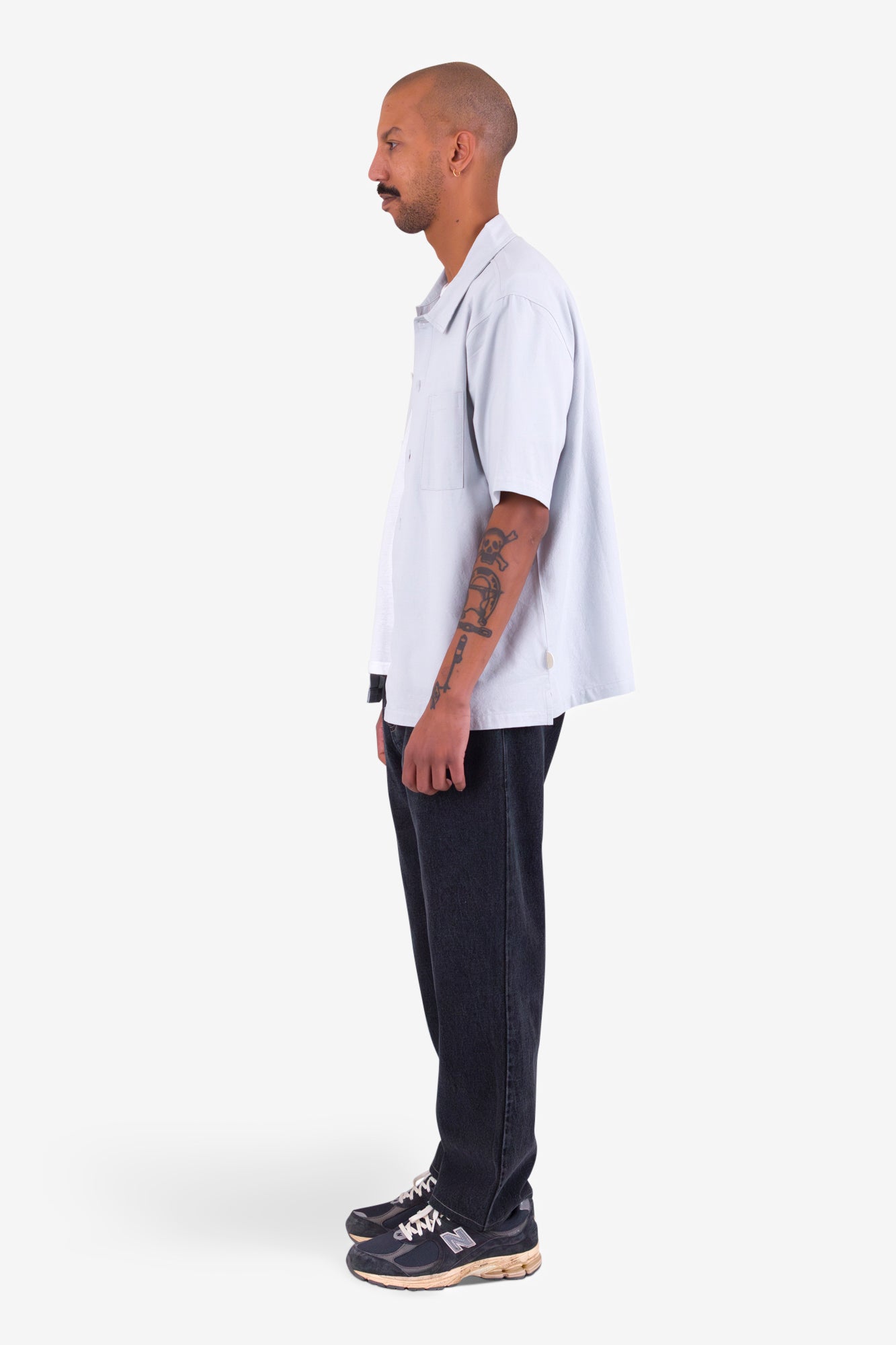 Gabe Shirt - Mineral Blue Linen Mix