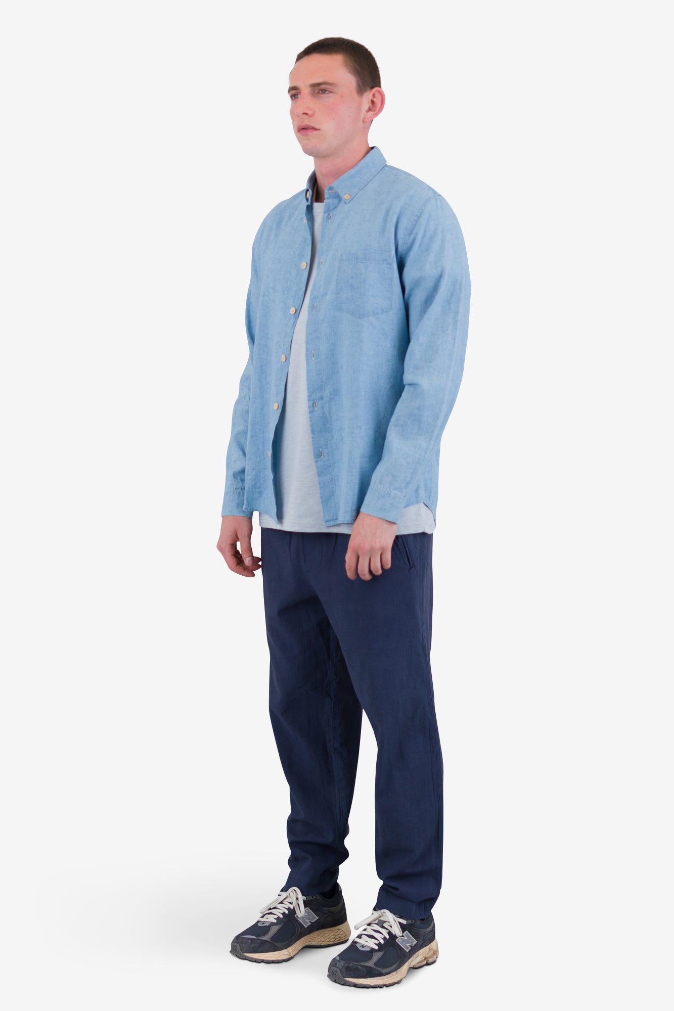 Relaxed Fit Shirt - Indigo Microcheck