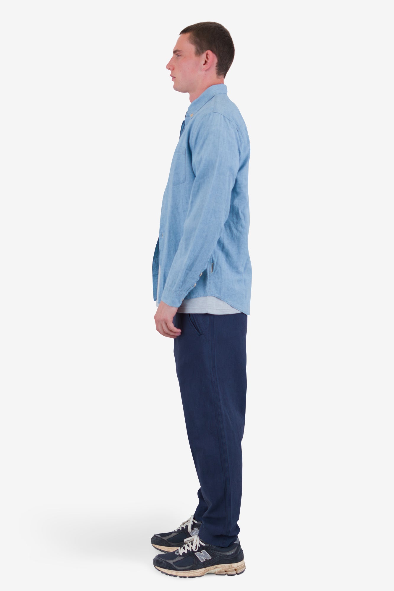 Relaxed Fit Shirt - Indigo Microcheck