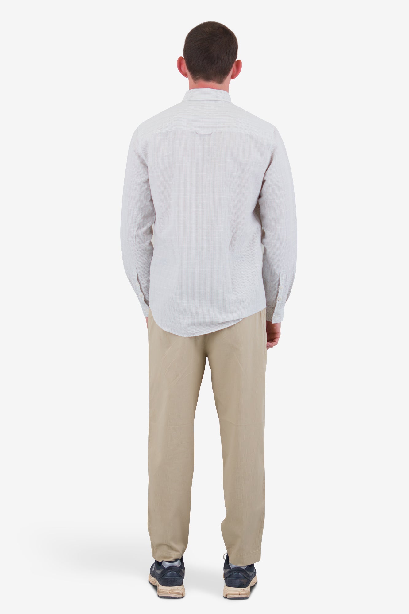 Relaxed Fit Shirt - Sage Microstripe Slub