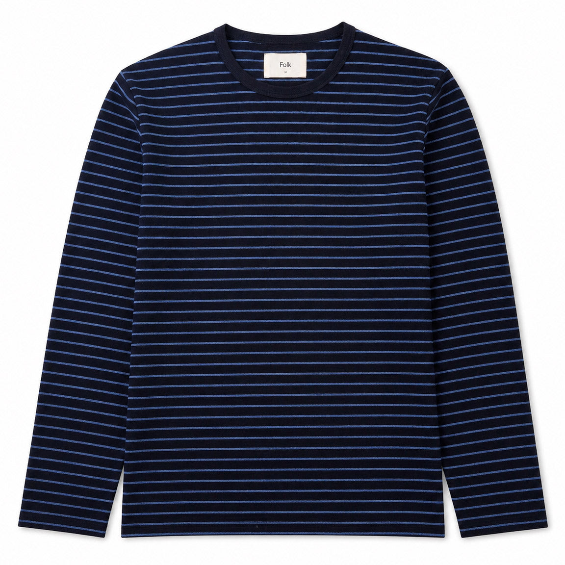 Textured Stripe T-Shirt - Black/Soft Blue