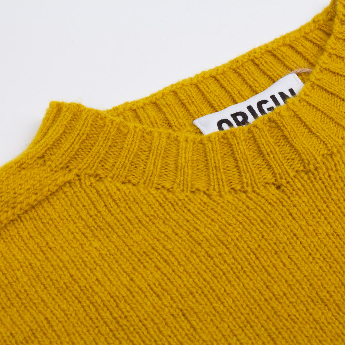 Seamless Crew Lambswool Jumper - Turmeric