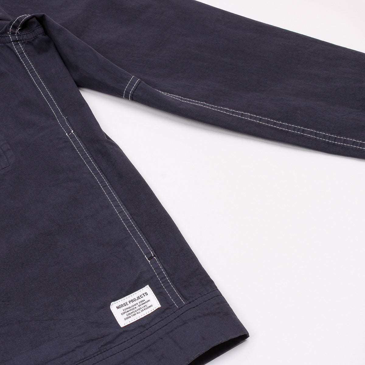 Arresskov Compact Cotton Overshirt - Dark Navy