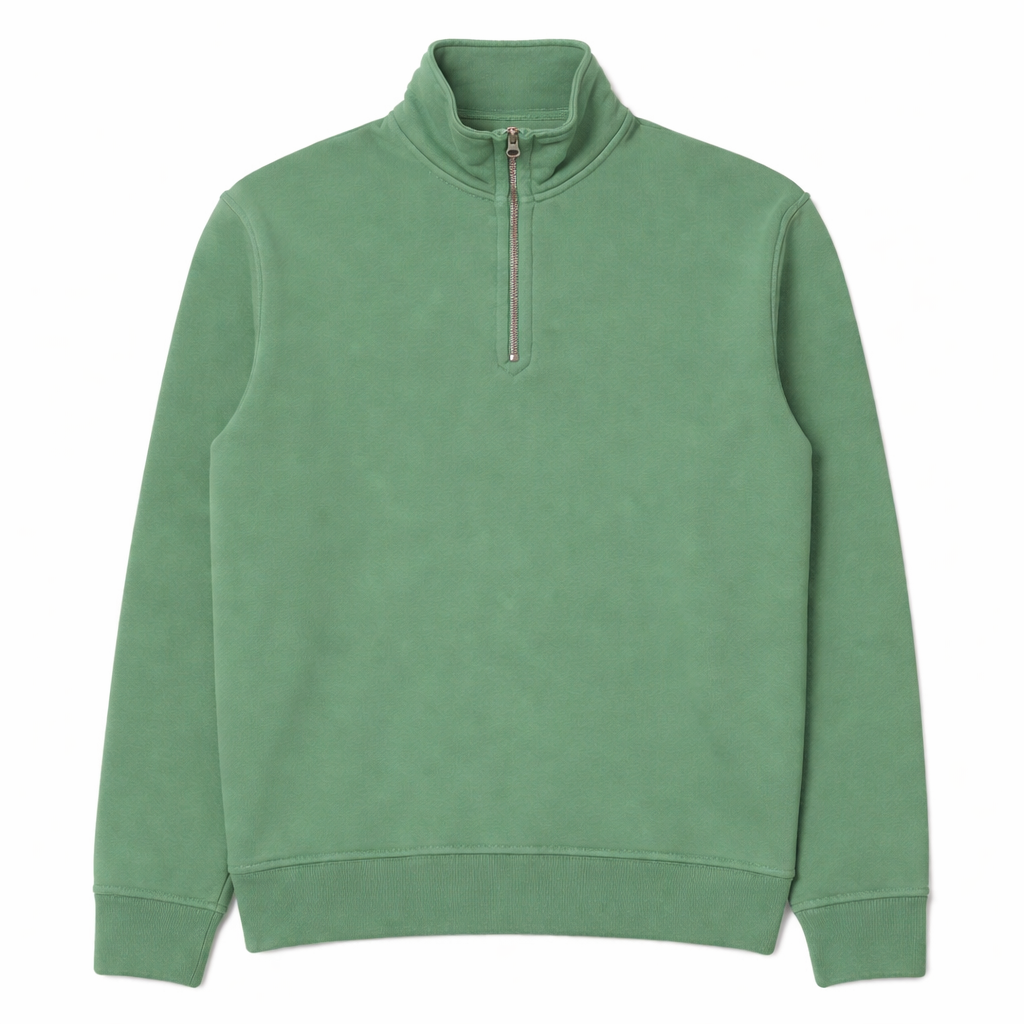 Half Zip Sweat - Faded Kelly