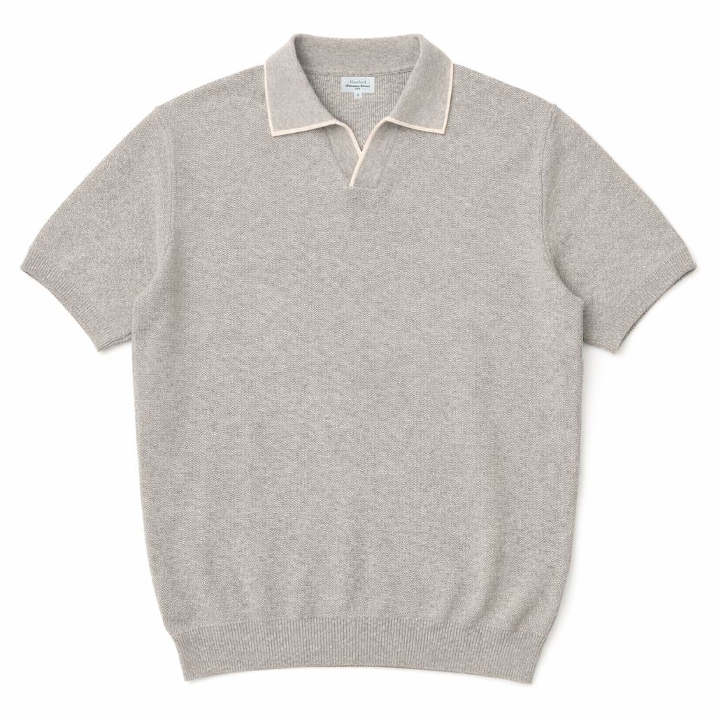 Polo Knit Pique - Grey