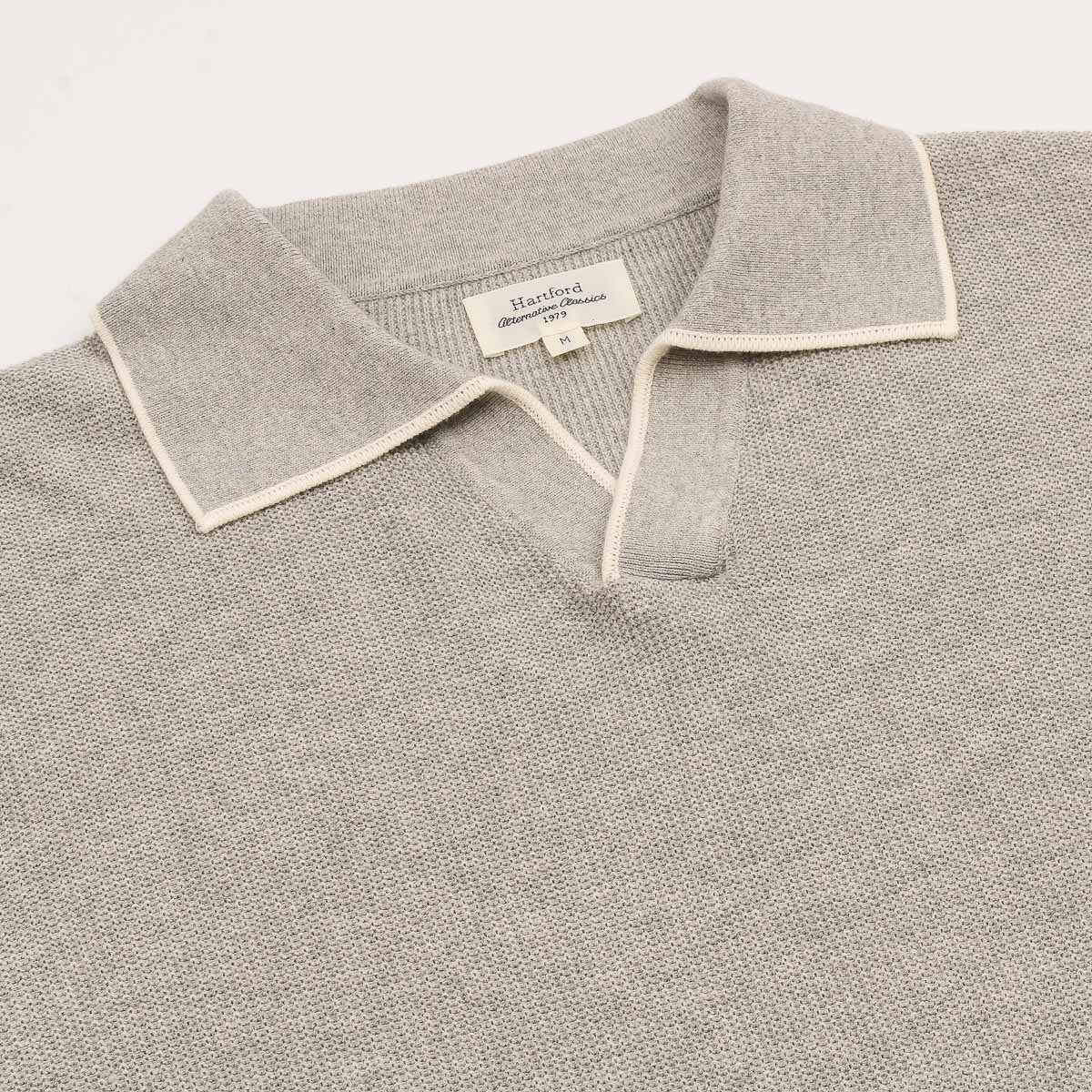 Polo Knit Pique - Grey